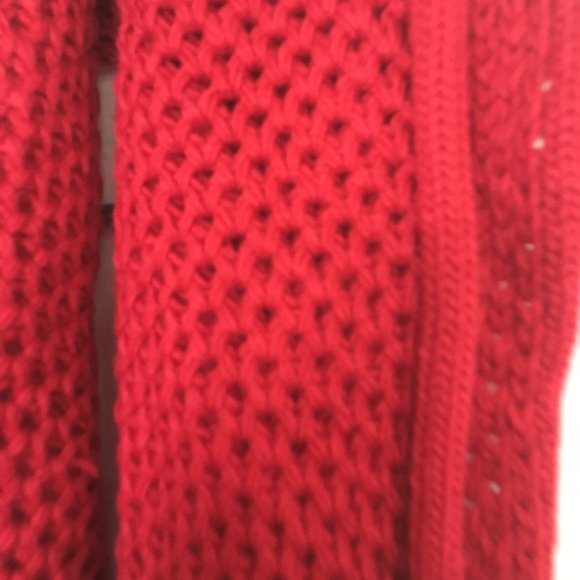 Knit infinity scarf - red - Picture 3 of 4